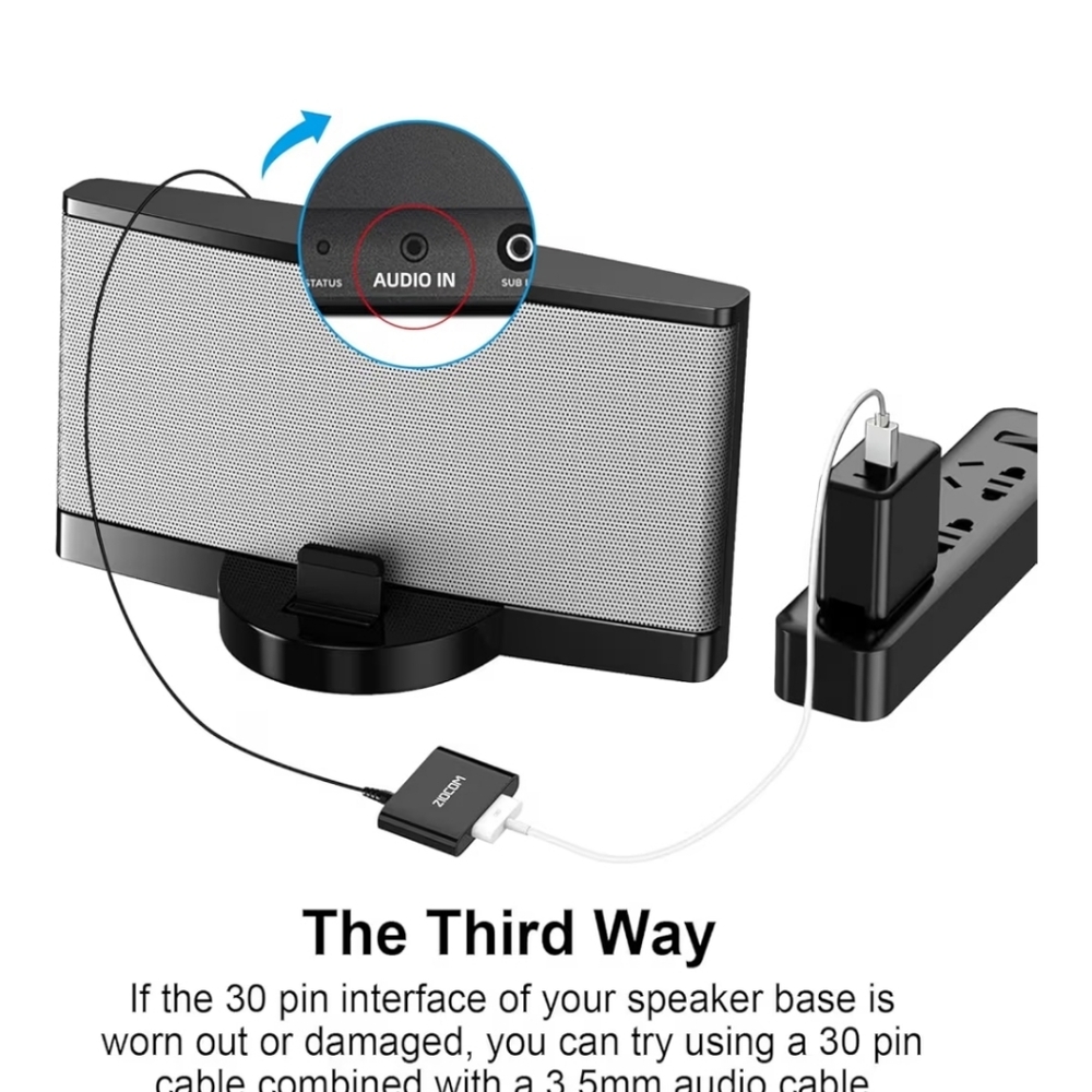 ZIOCOM 30 Pin Bluetooth Adapter for Bose Sounddock or Other Compatible Player - Picture 5 of 8